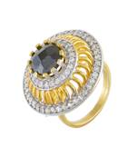 Black With Diamond Stylish Smart Look Ring