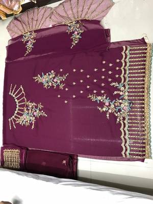 Purple embroidered santoon salwar 2