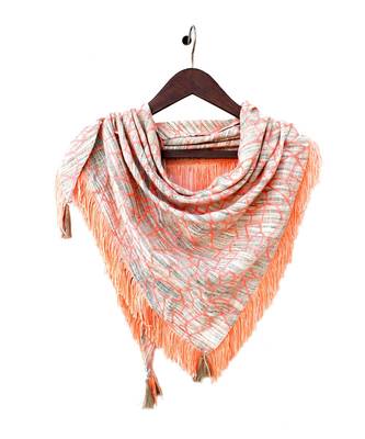 Triangle Stole With Spider Web Design 1