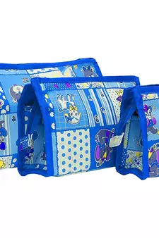 atorakushon   Imported Fabric blue Multipurpose MakeUp  Cosmetic pouch set of 3