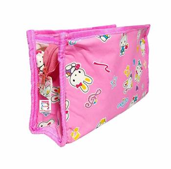 atorakushon   Imported Fabric Pink Multipurpose MakeUp  Cosmetic pouch set of 3 2