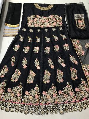 Black embroidered santoon salwar 2