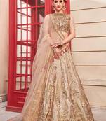 Salmon Plain
 Silk Unstitched Lehenga
