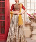 Pink Plain
 Silk Unstitched Lehenga