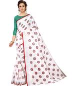 Women   s Pure Heavy Linen Cotton Designer Saree with Printed Butaa