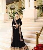 Black embroidered santoon salwar