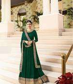 Green embroidered santoon salwar