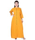 Orange Long Cotton Kurta