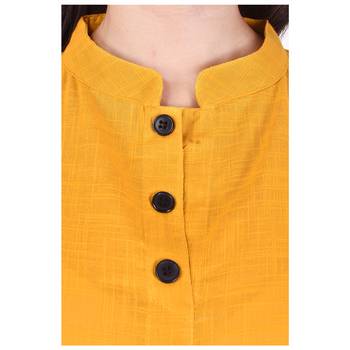 Orange Long Cotton Kurta 4