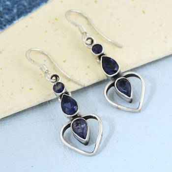 Blue Crystal Earrings 3