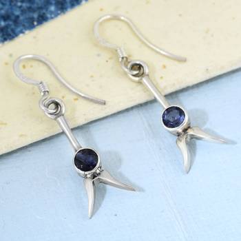 Blue Crystal Earrings 3