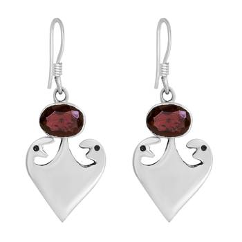 Red Garnet Earrings 1
