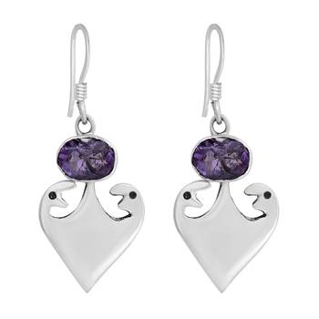 Purple Amethyst   Earrings 1