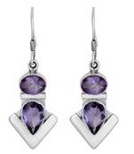 Purple Amethyst   Earrings