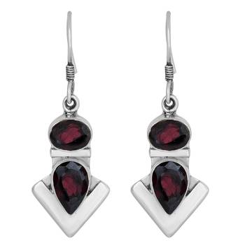 Red Garnet Earrings 1