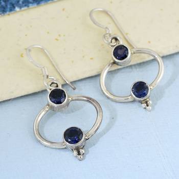 Blue Crystal Earrings 3