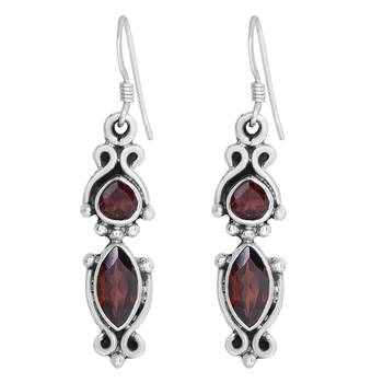 Red Garnet Earrings 1