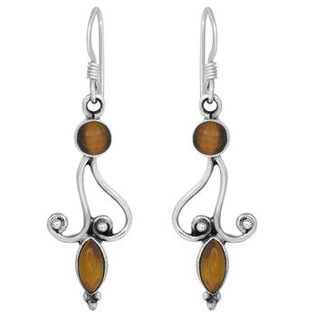 Brown Crystal Earrings 1