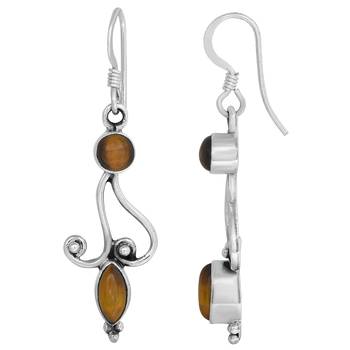 Brown Crystal Earrings 2