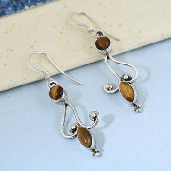 Brown Crystal Earrings 3