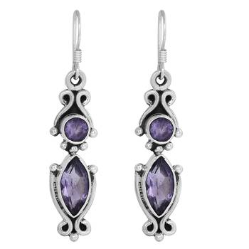 Purple Amethyst   Earrings 1