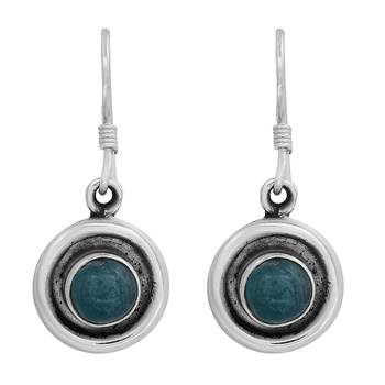 Green Chalcedony Earrings 1