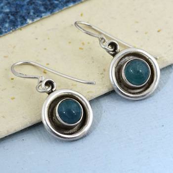 Green Chalcedony Earrings 3