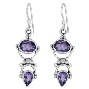Purple Amethyst   Earrings 1