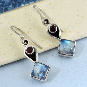 Multicolor Moonstone Earrings 3