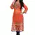 Orange Georgette Digital Printed Kurti