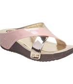 Women Peach Synthetic Sandal