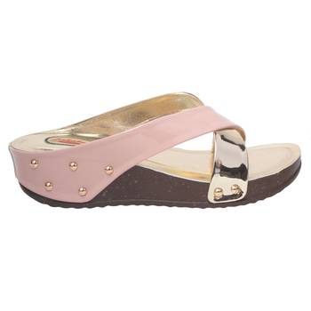 Women Peach Synthetic Sandal 2