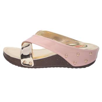 Women Peach Synthetic Sandal 3