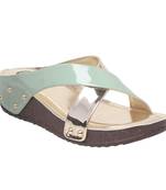 Women Green Synthetic Sandal