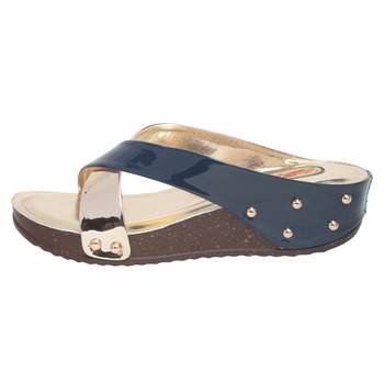 Women Blue Synthetic Sandal 3