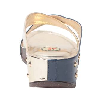Women Blue Synthetic Sandal 4