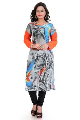 Digital Printed Multi Colour Georgette Kurti 2