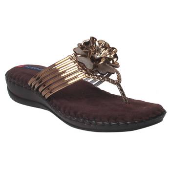 Women Copper Synthetic Sandal 1