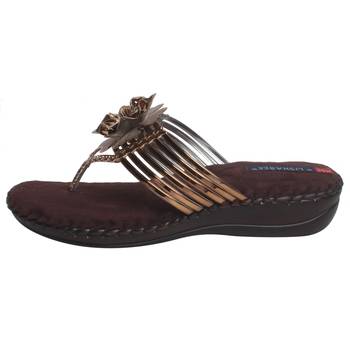 Women Copper Synthetic Sandal 3