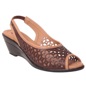 women Synthetic Brown Sandals 1