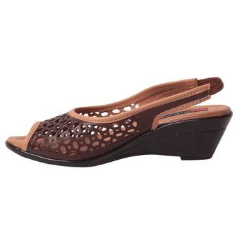 women Synthetic Brown Sandals 3