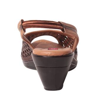 women Synthetic Brown Sandals 4