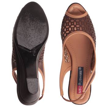 women Synthetic Brown Sandals 5