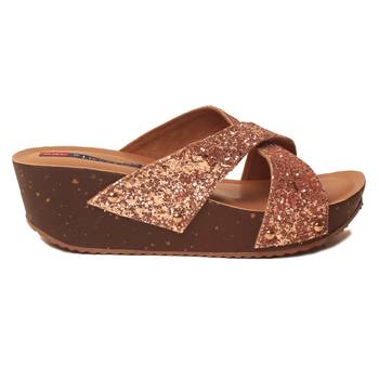 women Synthetic Pink Wedges 2