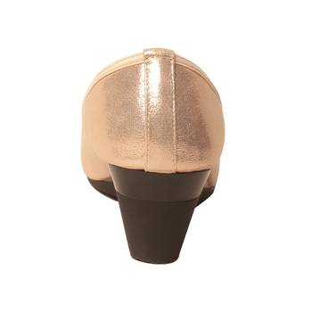 women Synthetic Gold Shoes 4