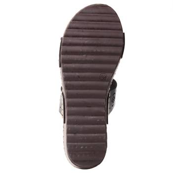 women Black Synthetic leather Wedges 5