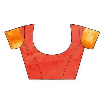 Orange Woven Banarasi Saree With Blouse 3
