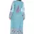 Aqua Cambric Cotton Printed Kurti