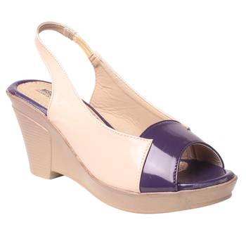 women's Purple Synthetic leather Wedges 1