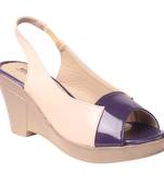 women's Purple Synthetic leather Wedges
